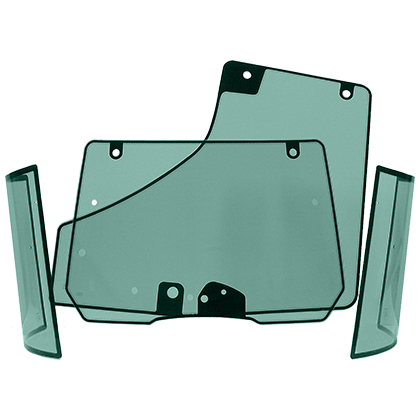 Vitre tracteur sérigraphiée Vitre de tracteur sérigraphiée